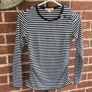 Michael Kors Black and white striped top
